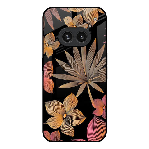 Lines Pattern Flowers Nothing Phone 2a 5G Glass Back Cover Online