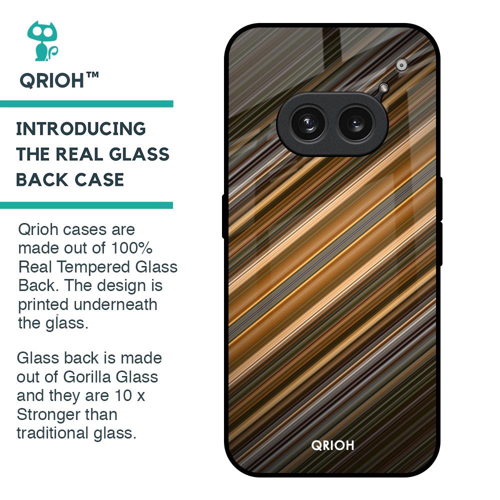 Diagonal Slash Pattern Glass Case for Nothing Phone 2a 5G