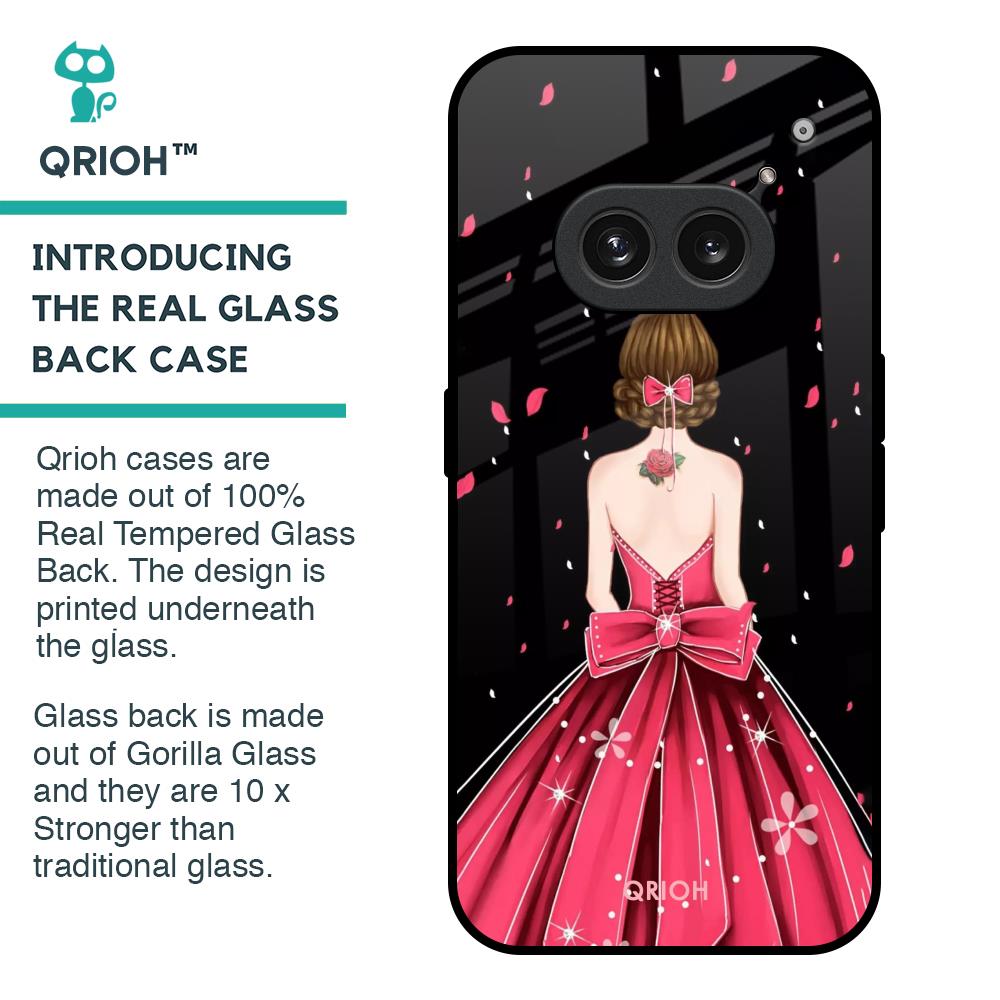 Fashion Princess Glass Case for Nothing Phone 2a 5G