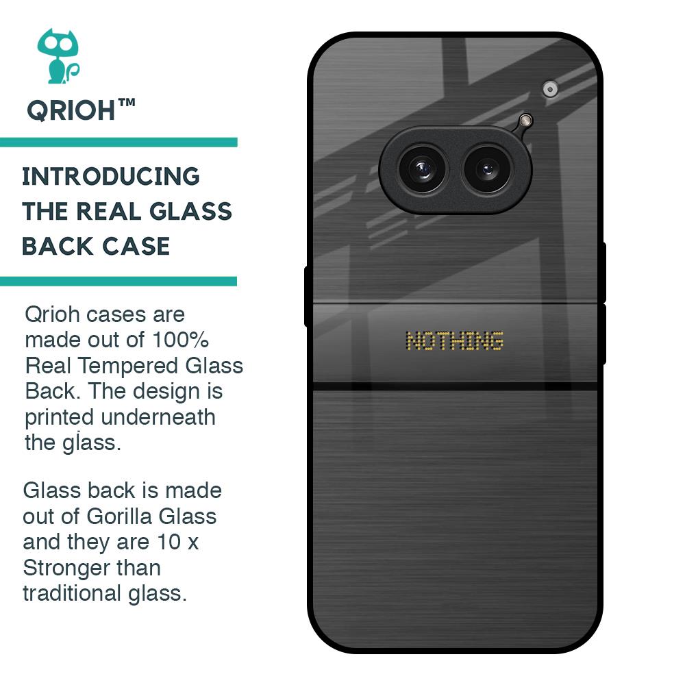 Grey Metallic Glass Case For Nothing Phone 2a 5G