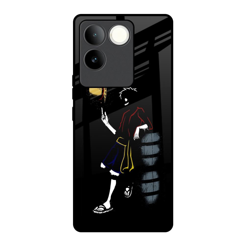 Luffy Line Art iQOO Z7 Pro 5G Glass Back Cover Online