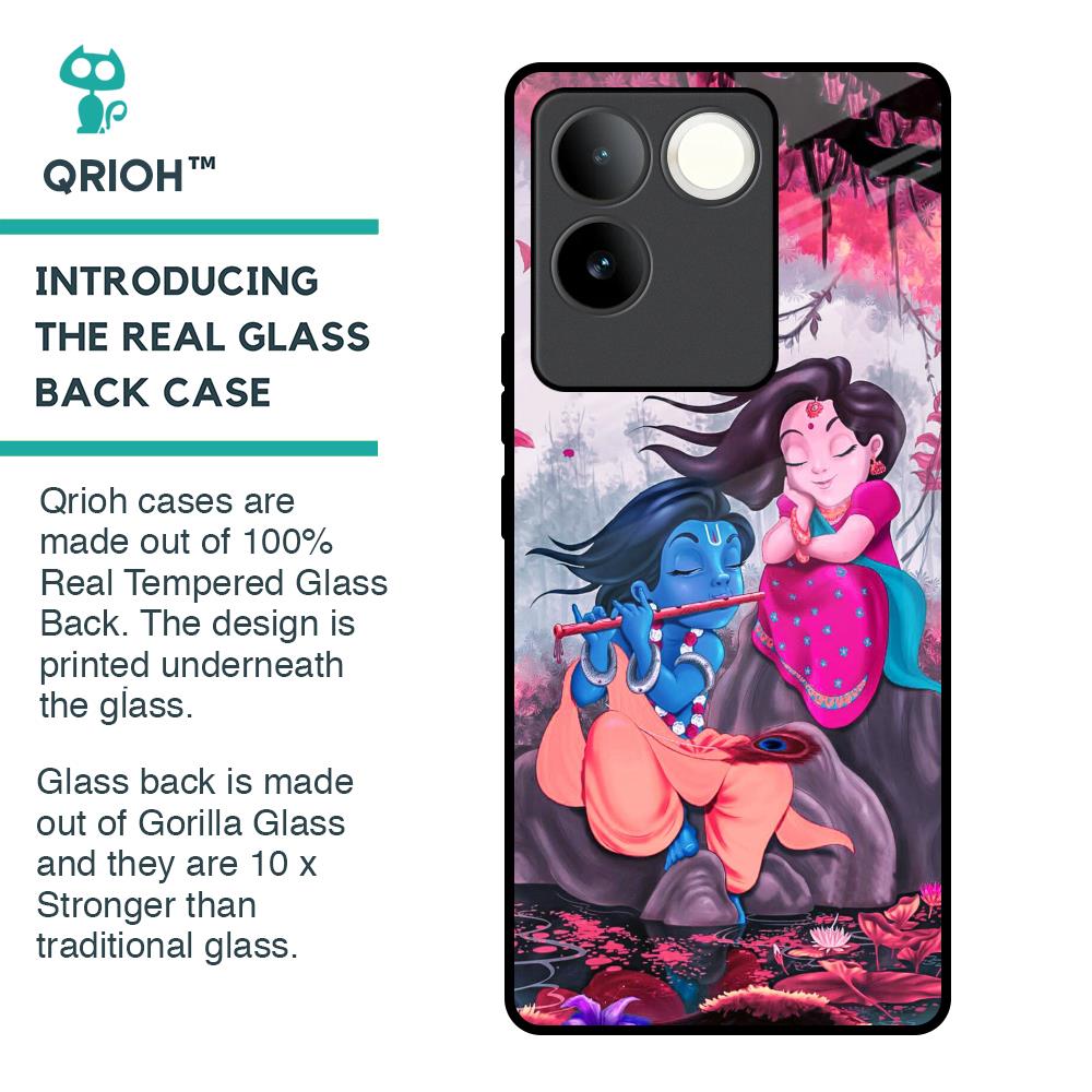 Radha Krishna Art Glass Case for iQOO Z7 Pro 5G