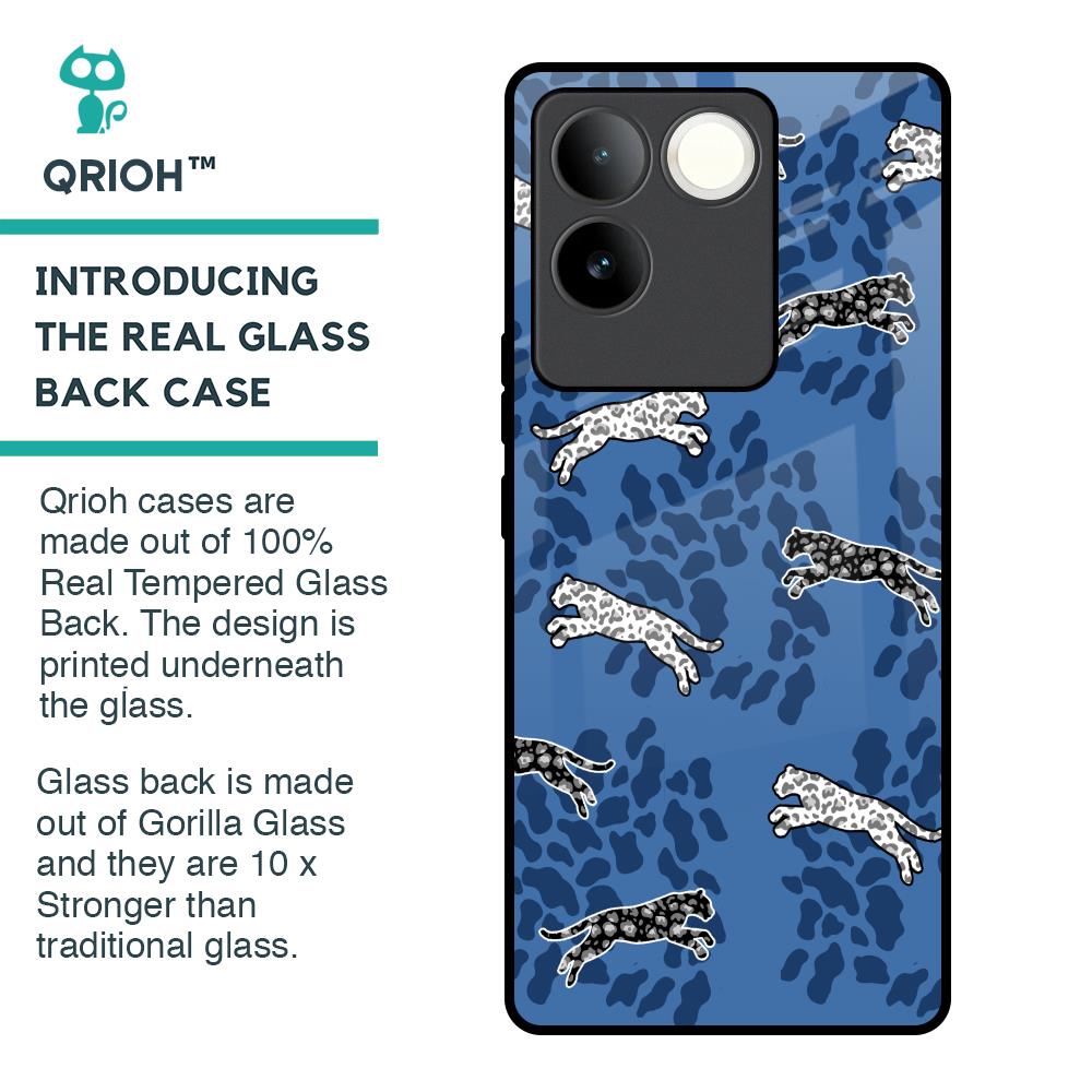 Blue Cheetah Glass Case for iQOO Z7 Pro 5G