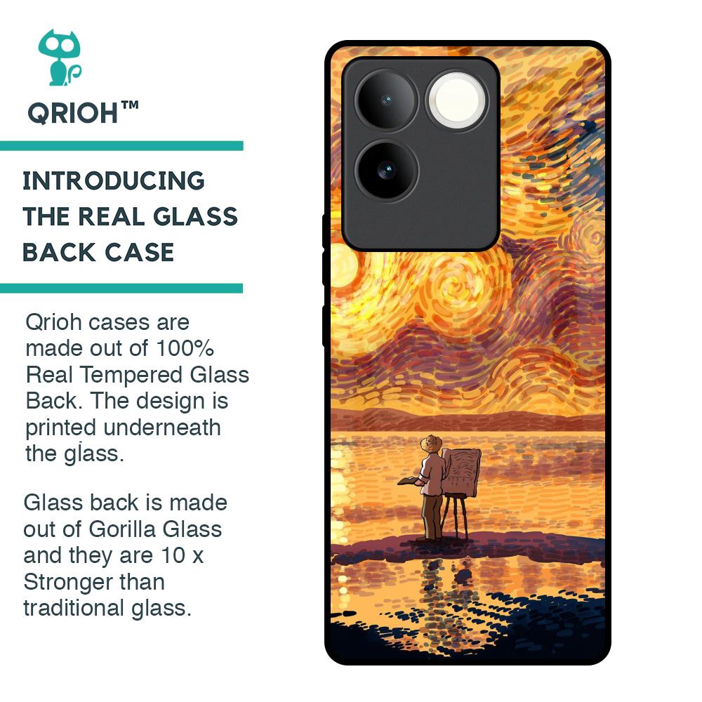 Sunset Vincent Glass Case for iQOO Z7 Pro 5G
