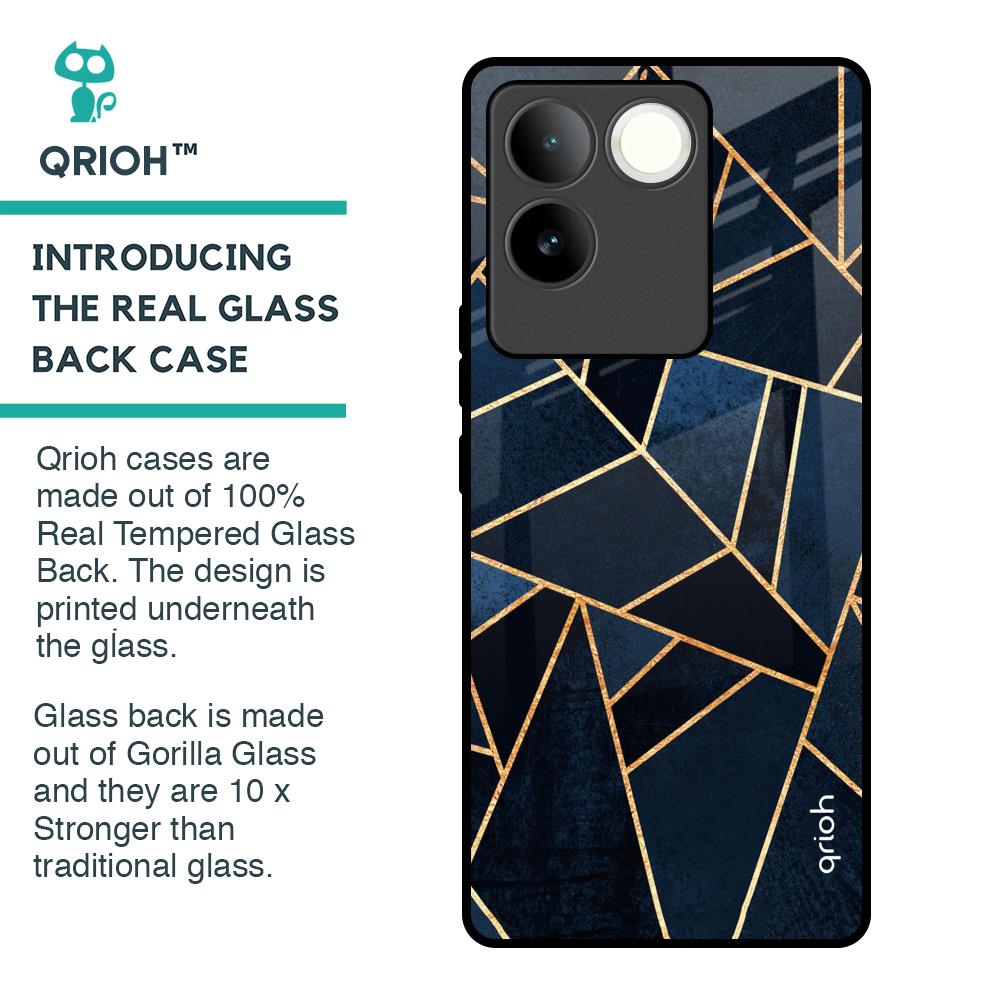 Abstract Tiles Glass Case for iQOO Z7 Pro 5G