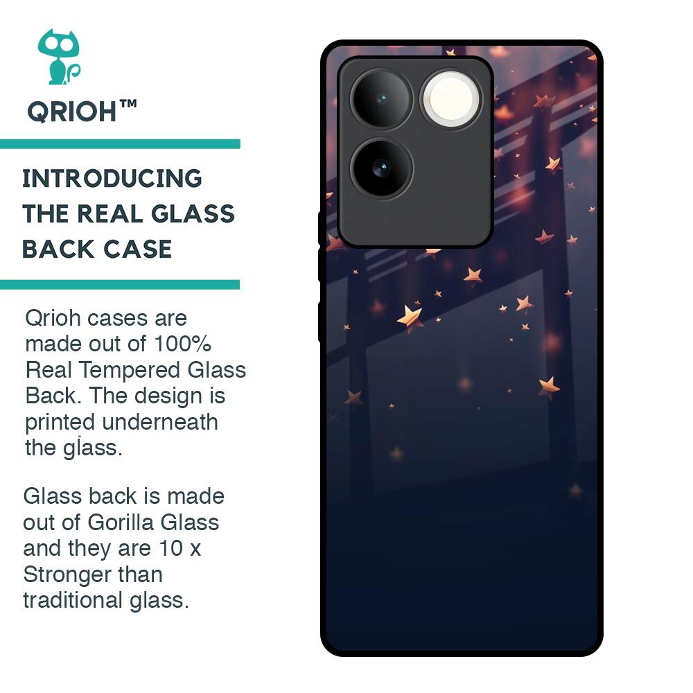 Falling Stars Glass Case For iQOO Z7 Pro 5G