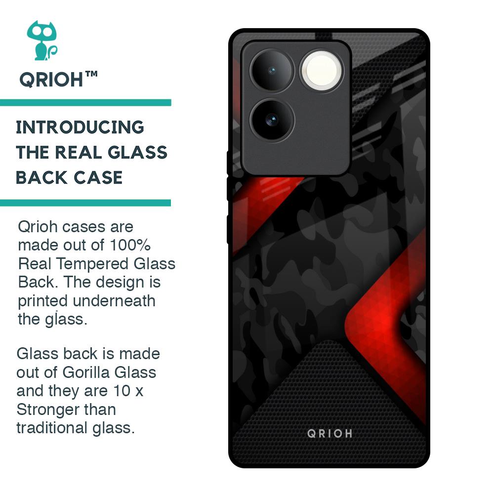 Modern Camo Abstract Glass Case for iQOO Z7 Pro 5G