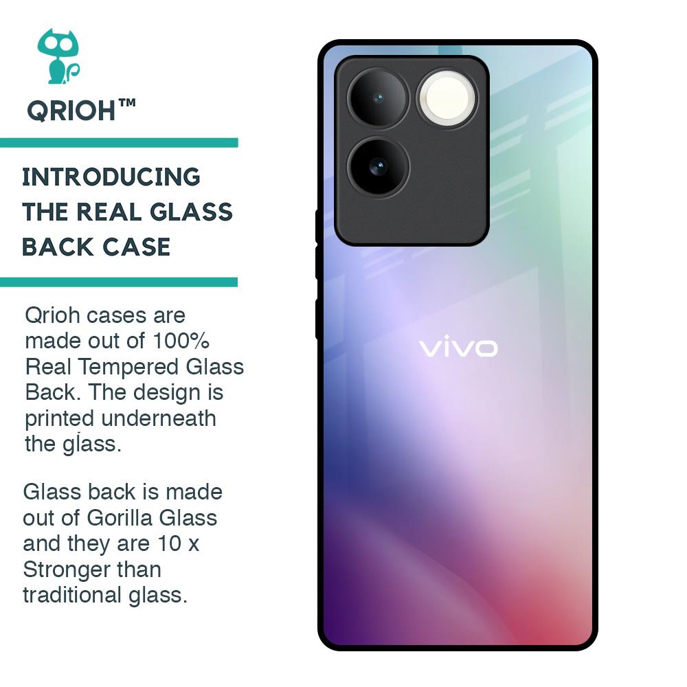 Abstract Holographic Glass Case for iQOO Z7 Pro 5G