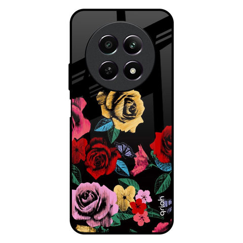 Floral Decorative Realme 12 5G Glass Back Cover Online