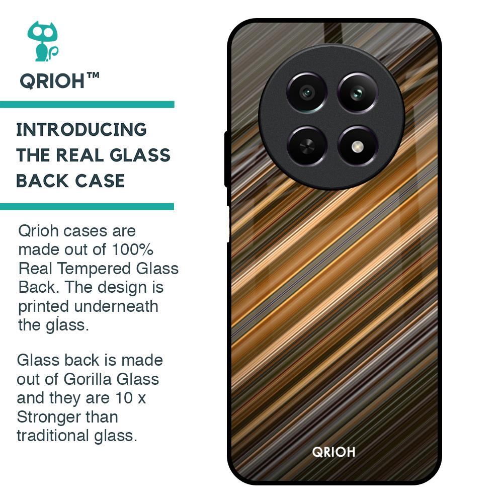 Diagonal Slash Pattern Glass Case for Realme 12 5G