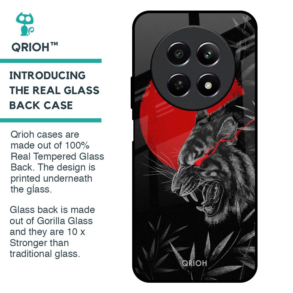 Red Moon Tiger Glass Case for Realme 12 5G