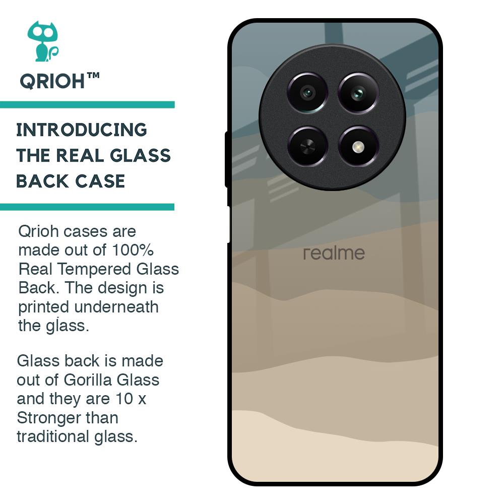 Abstract Mountain Pattern Glass Case for Realme 12 5G