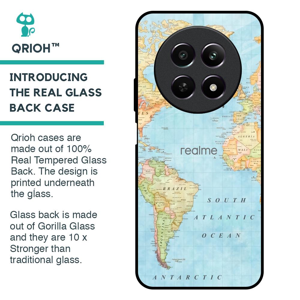 Fly Around The World Glass Case for Realme 12 5G