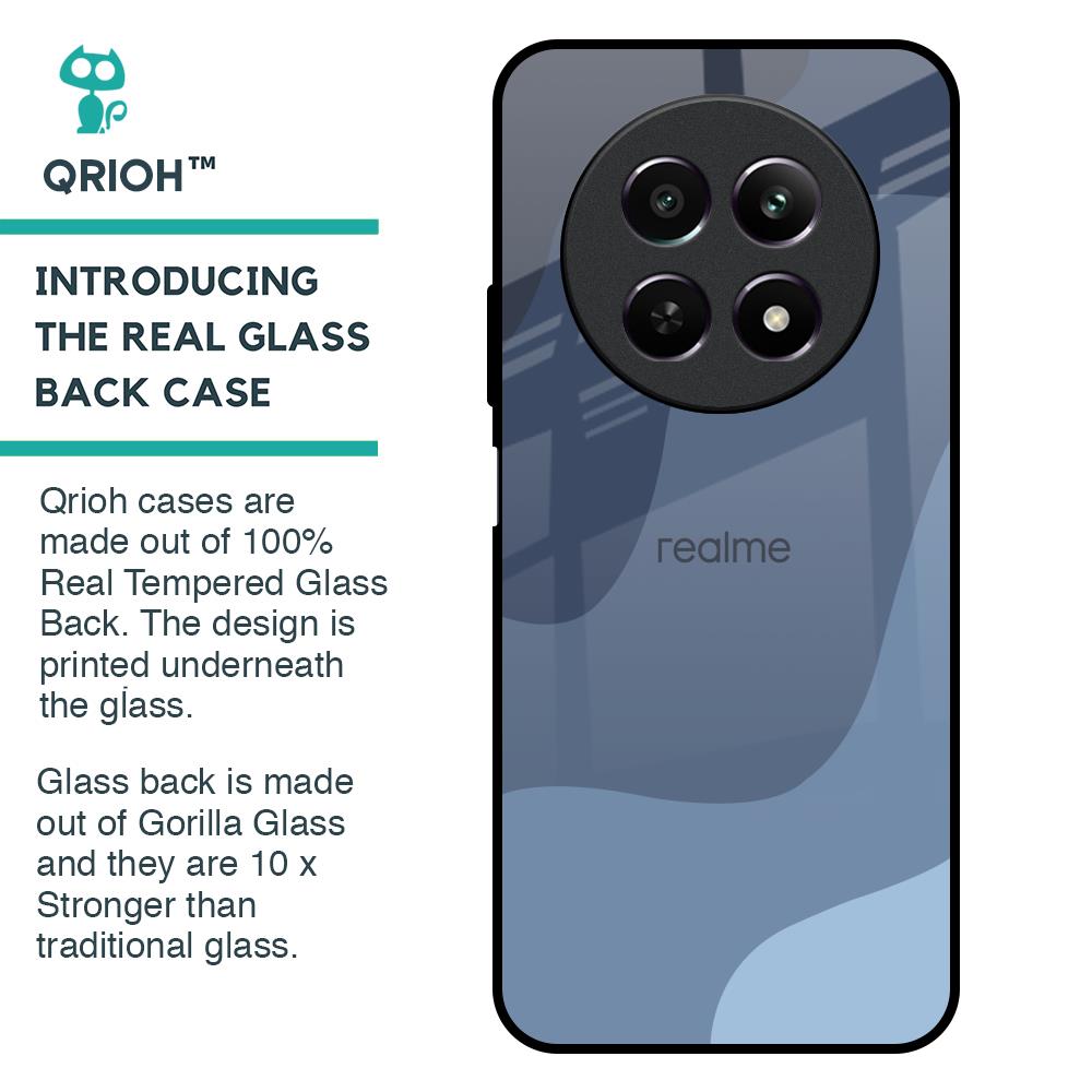 Navy Blue Ombre Glass Case for Realme 12 5G