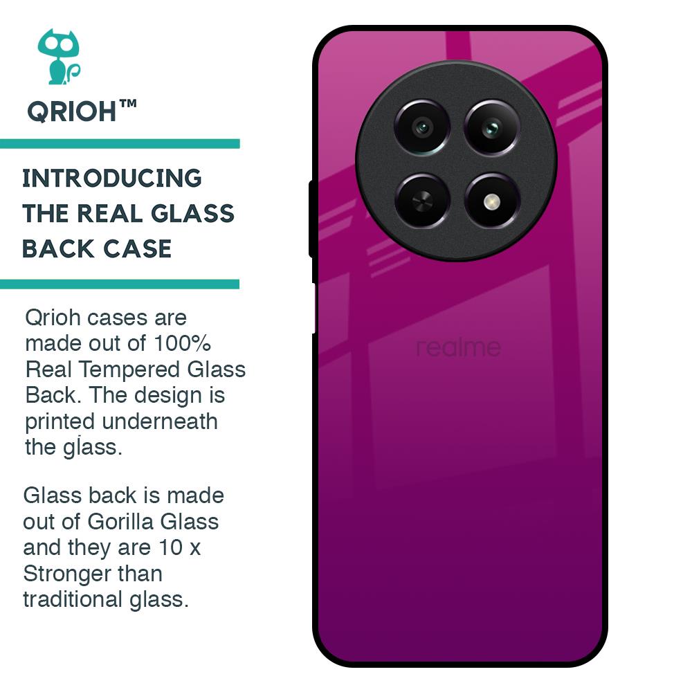 Magenta Gradient Glass Case For Realme 12 5G