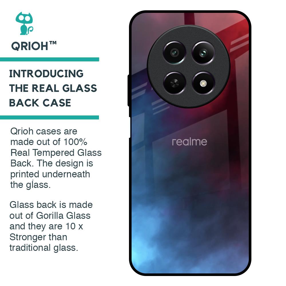 Smokey Watercolor Glass Case for Realme 12 5G
