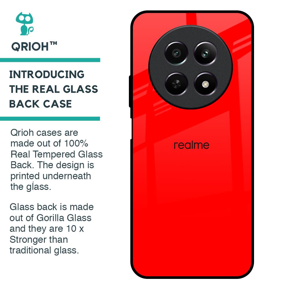 Blood Red Glass Case for Realme 12 5G