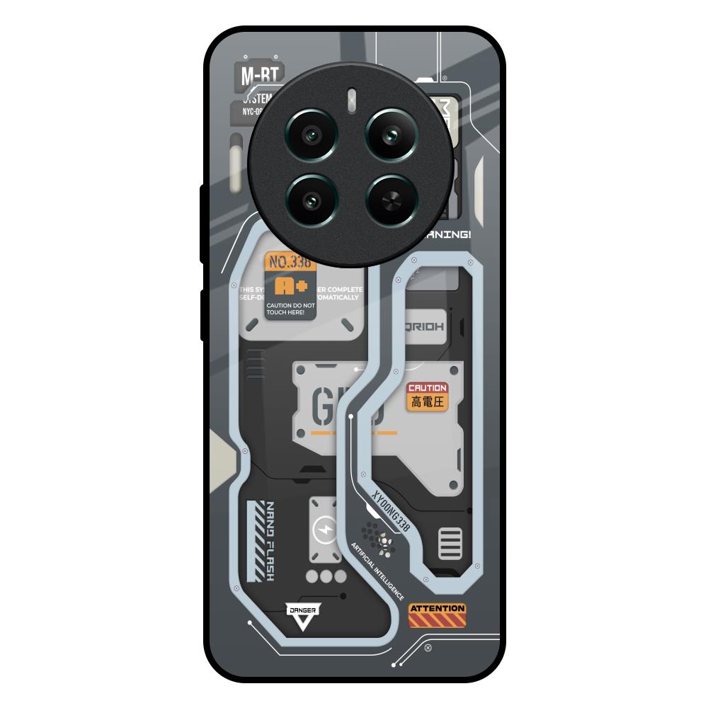 Retro Futuristic Realme 12 Plus 5G Glass Back Cover Online