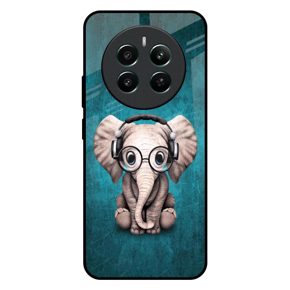 Adorable Baby Elephant Realme 12 Plus 5G Glass Back Cover Online