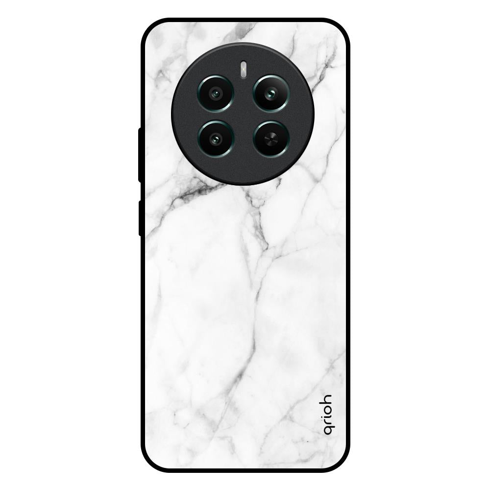 Modern White Marble Realme 12 Plus 5G Glass Back Cover Online
