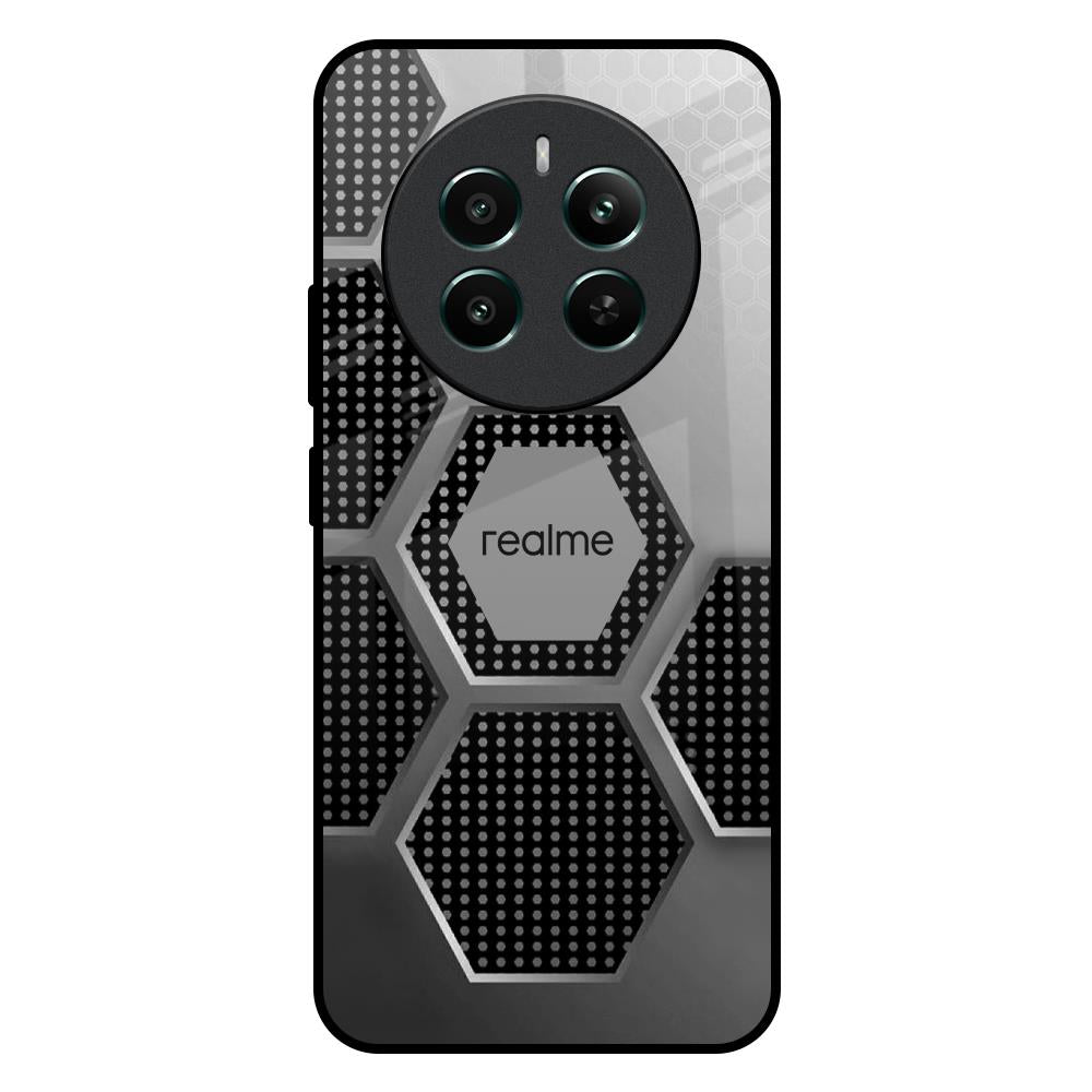 Hexagon Style Realme 12 Plus 5G Glass Back Cover Online