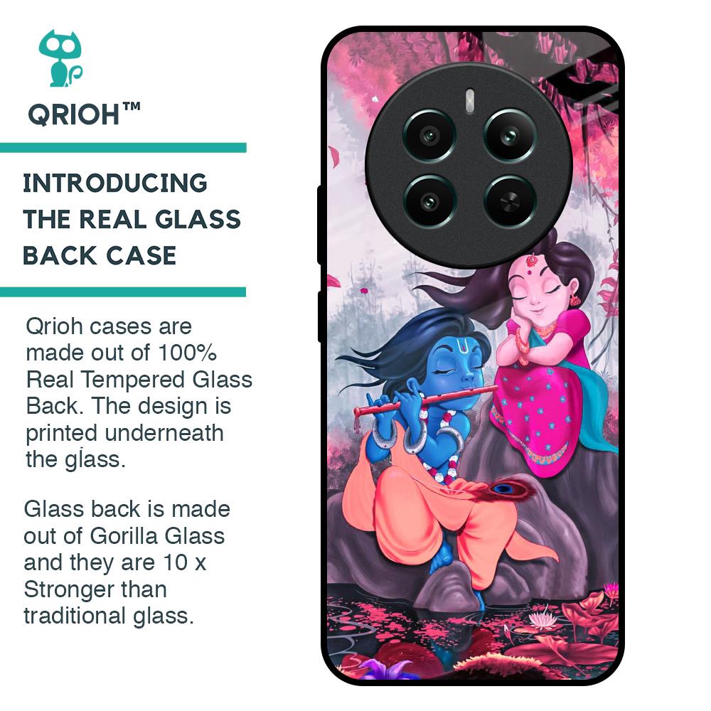Radha Krishna Art Glass Case for Realme 12 Plus 5G