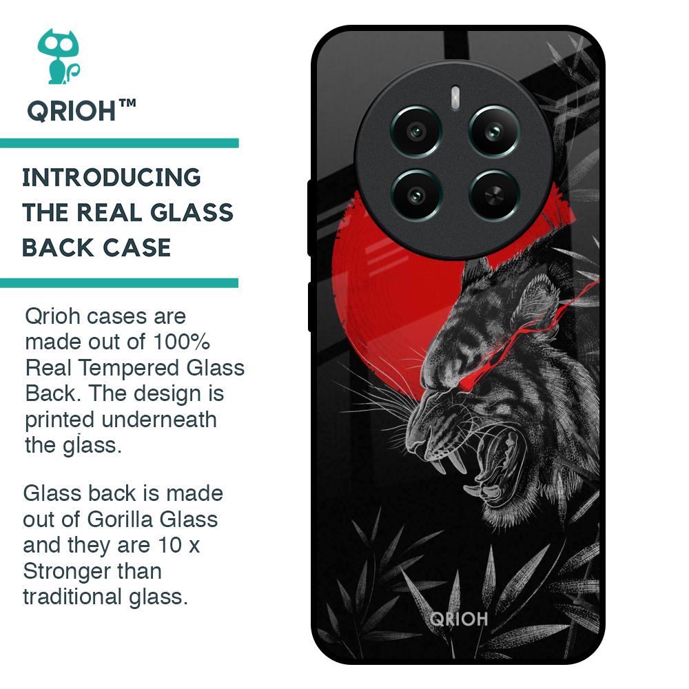 Red Moon Tiger Glass Case for Realme 12 Plus 5G