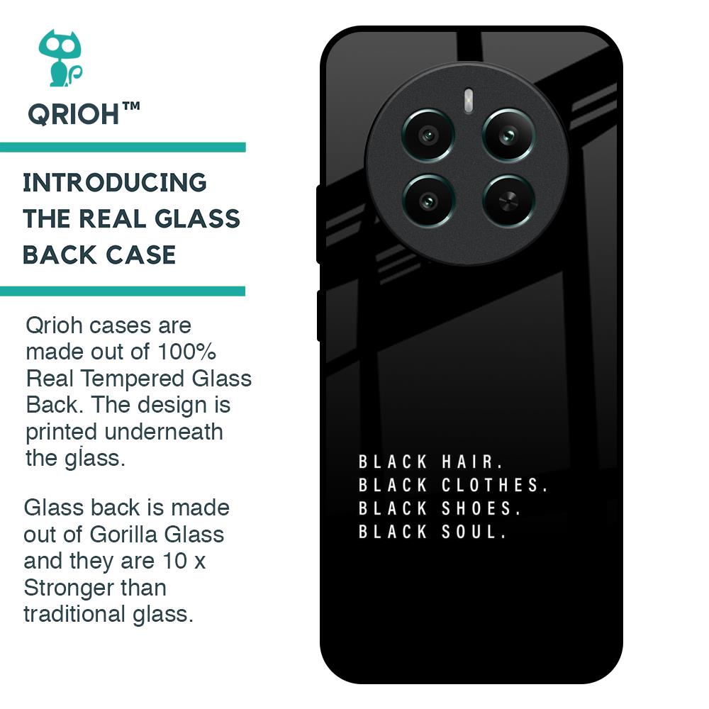 Black Soul Glass Case for Realme 12 Plus 5G