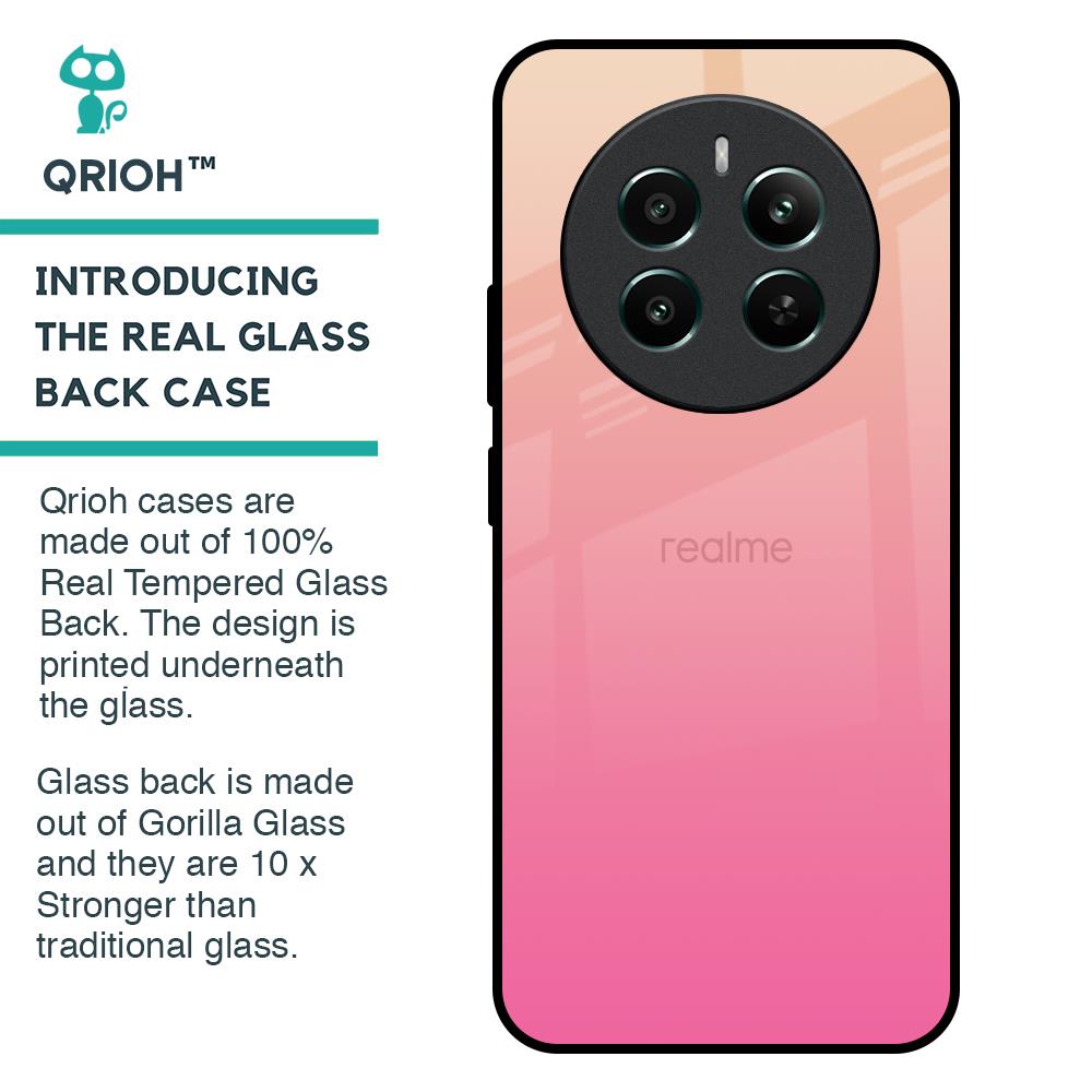 Pastel Pink Gradient Glass Case For Realme 12 Plus 5G