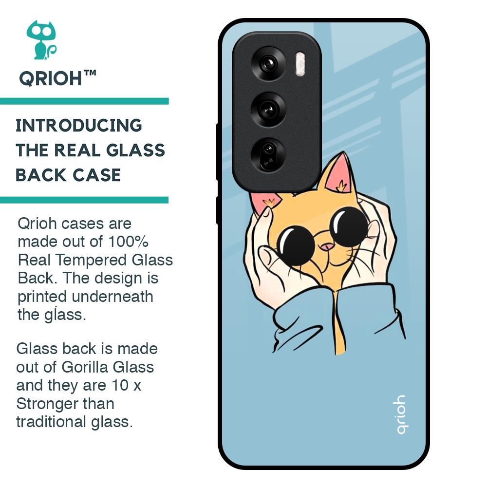 Adorable Cute Kitty Glass Case For Oppo Reno 12 5G