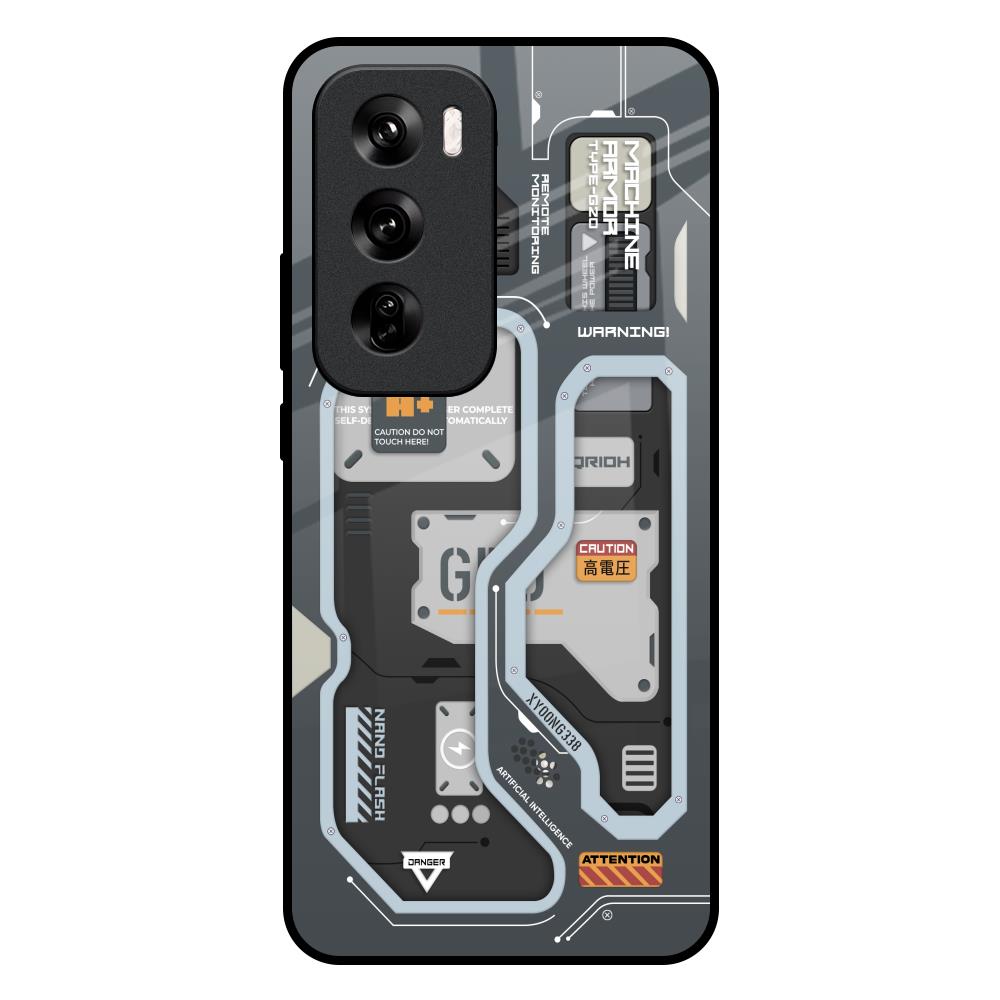 Retro Futuristic Oppo Reno 12 Pro 5G Glass Back Cover Online