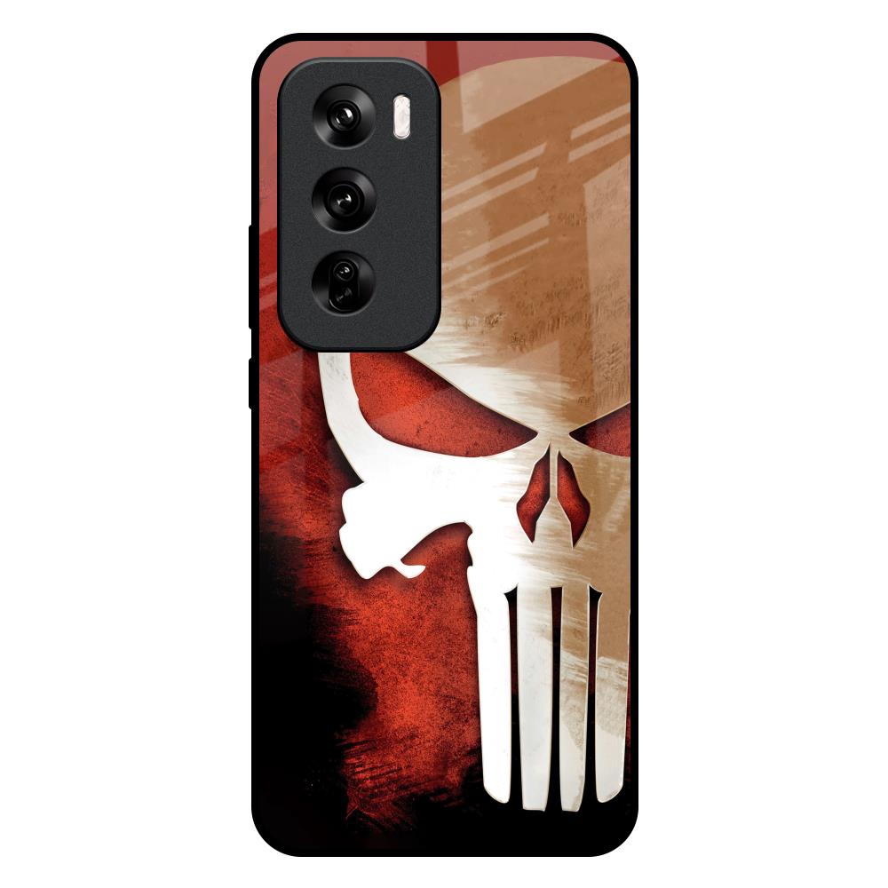 Red Skull Oppo Reno 12 Pro 5G Glass Back Cover Online