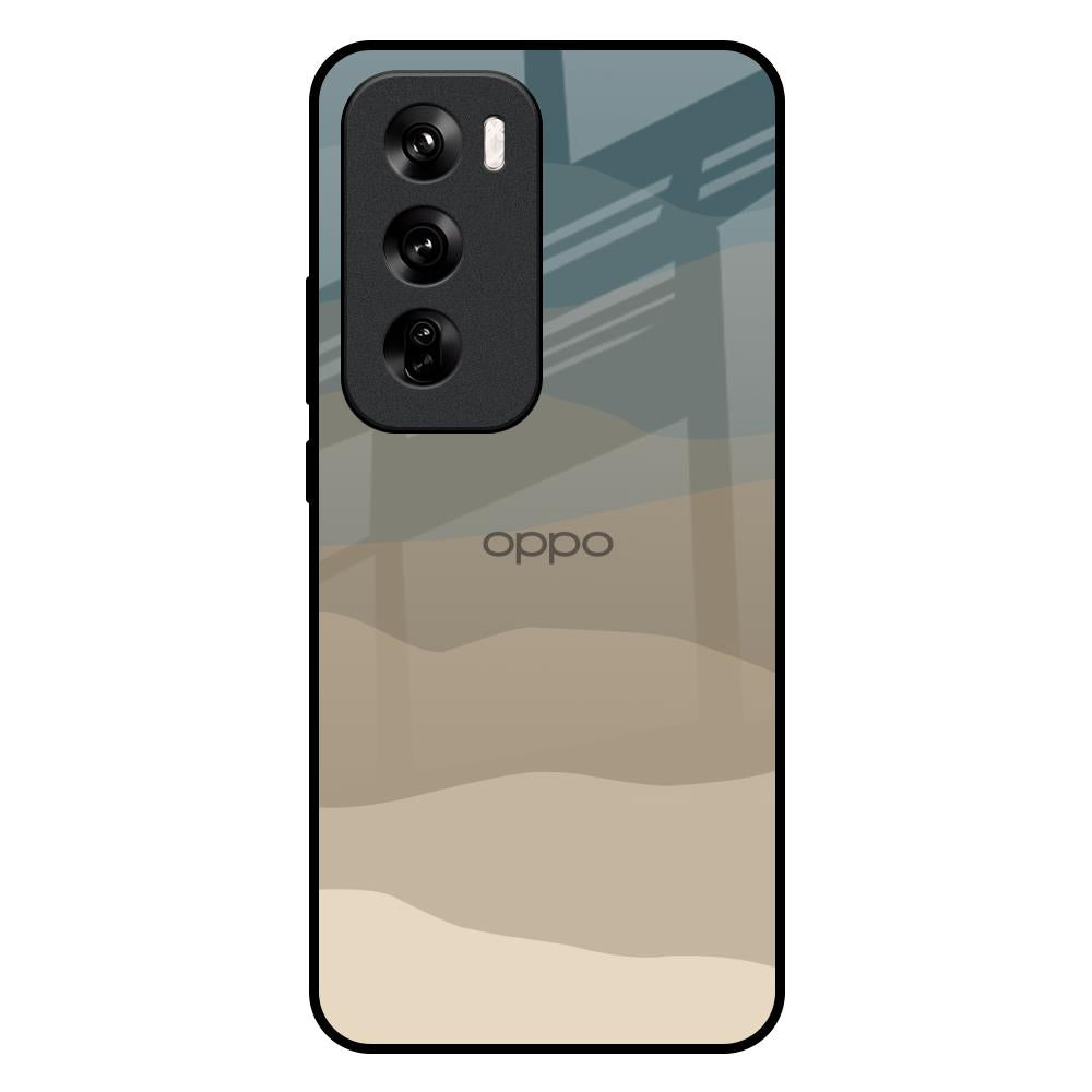 Abstract Mountain Pattern Oppo Reno 12 Pro 5G Glass Back Cover Online
