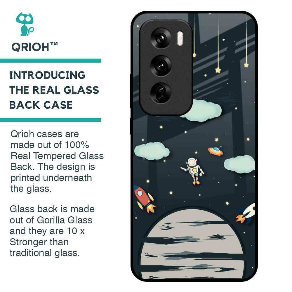 Astronaut Dream Glass Case For Oppo Reno 12 Pro 5G