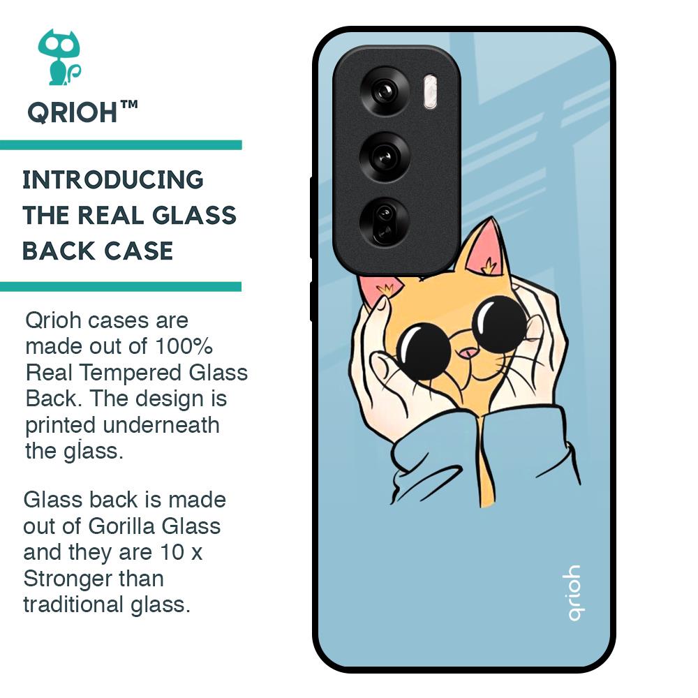 Adorable Cute Kitty Glass Case For Oppo Reno 12 Pro 5G