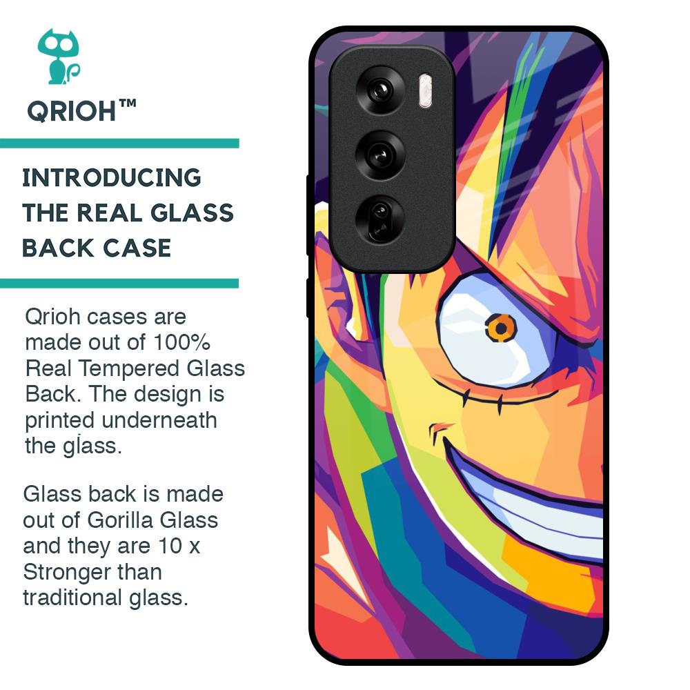 Monkey Wpap Pop Art Glass Case for Oppo Reno 12 Pro 5G