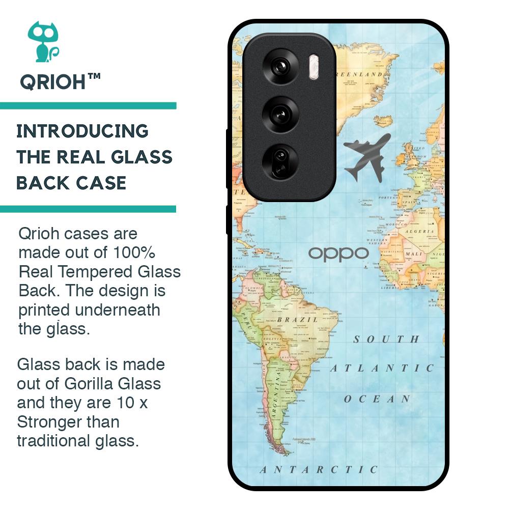 Fly Around The World Glass Case for Oppo Reno 12 Pro 5G