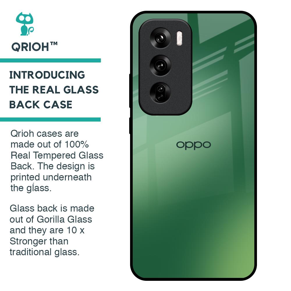 Green Grunge Texture Glass Case for Oppo Reno 12 Pro 5G