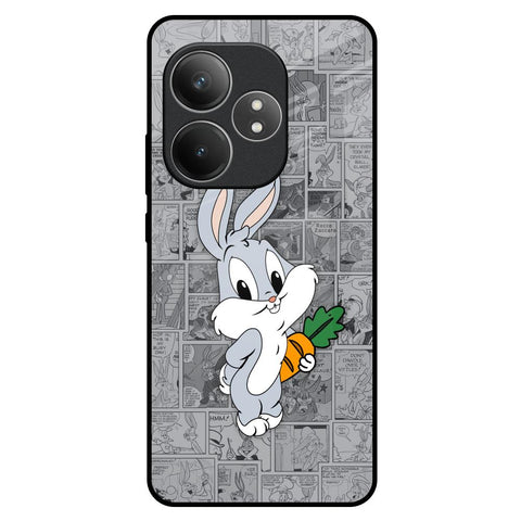 Cute Baby Bunny Realme GT 6 5G Glass Back Cover Online