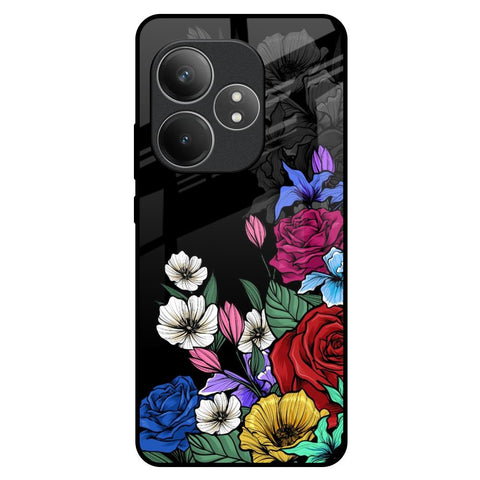 Rose Flower Bunch Art Realme GT 6 5G Glass Back Cover Online