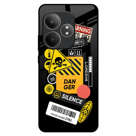 Danger Signs Realme GT 6 5G Glass Back Cover Online
