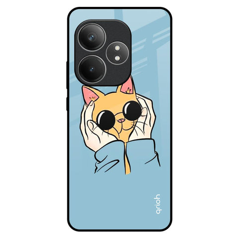 Adorable Cute Kitty Realme GT 6 5G Glass Back Cover Online