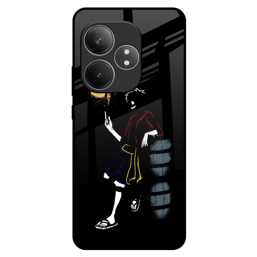 Luffy Line Art Realme GT 6 5G Glass Back Cover Online