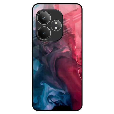 Blue & Red Smoke Realme GT 6 5G Glass Back Cover Online