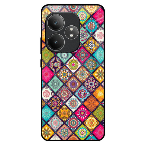 Multicolor Mandala Realme GT 6 5G Glass Back Cover Online