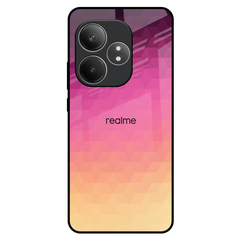 Geometric Pink Diamond Realme GT 6 5G Glass Back Cover Online