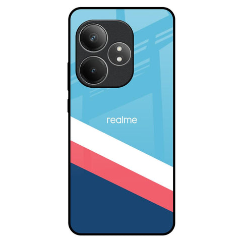 Pink & White Stripes Realme GT 6 5G Glass Back Cover Online