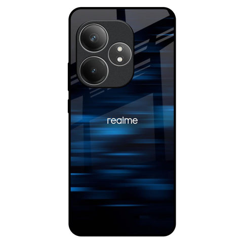 Blue Rough Abstract Realme GT 6 5G Glass Back Cover Online