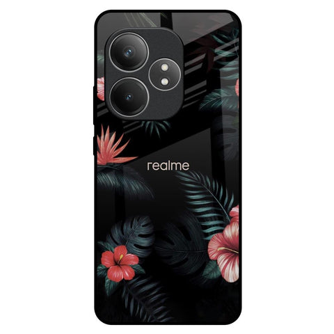 Tropical Art Flower Realme GT 6 5G Glass Back Cover Online