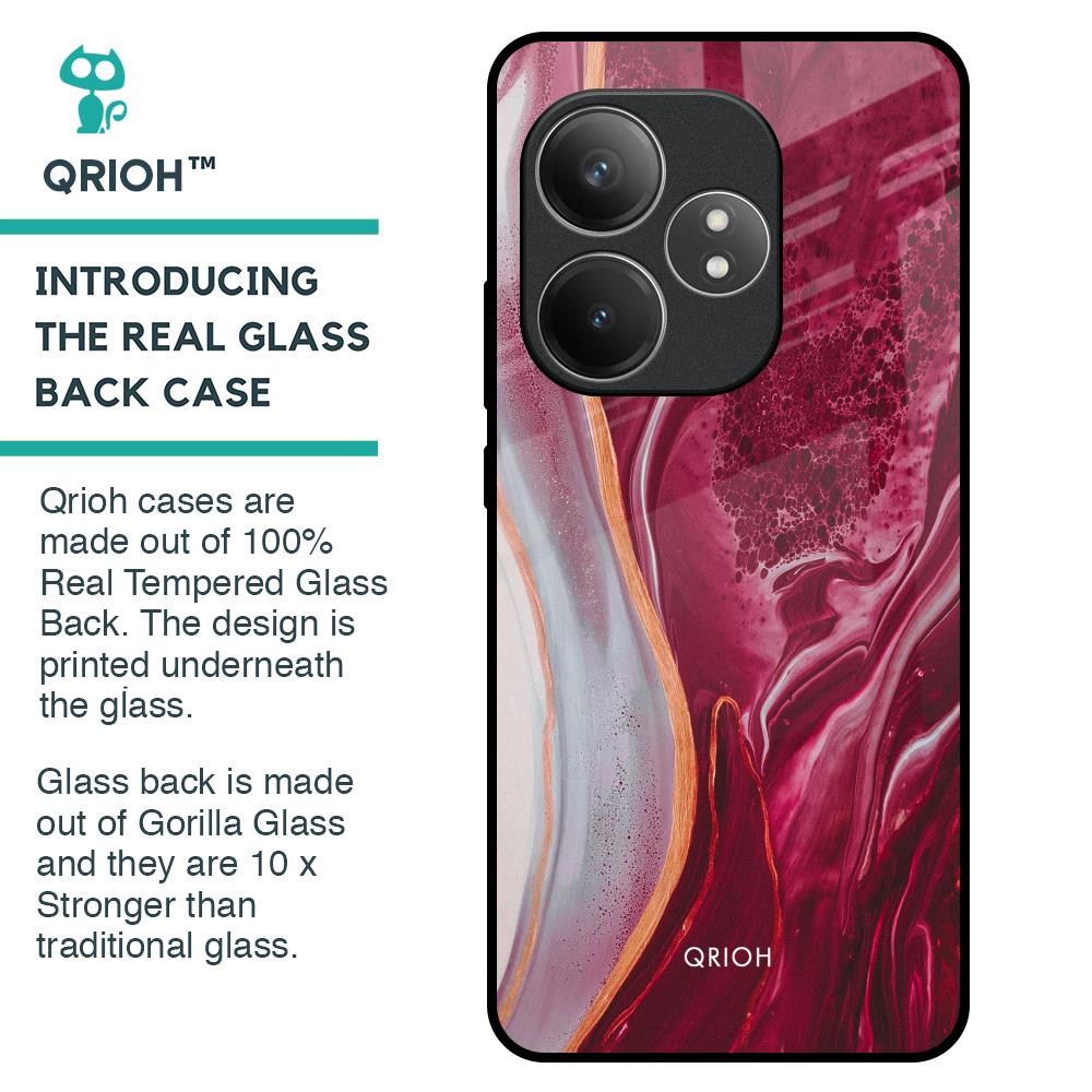 Crimson Ruby Glass Case for Realme GT 6 5G
